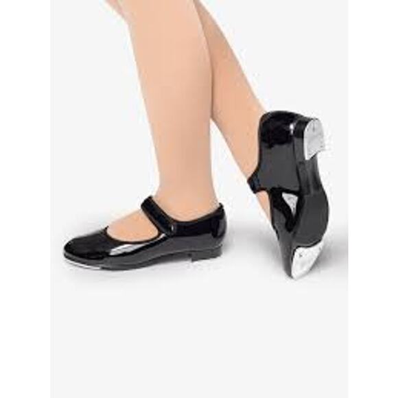 Theatricals Girls Velcro Strap Tap Shoes - Picture 1 of 8